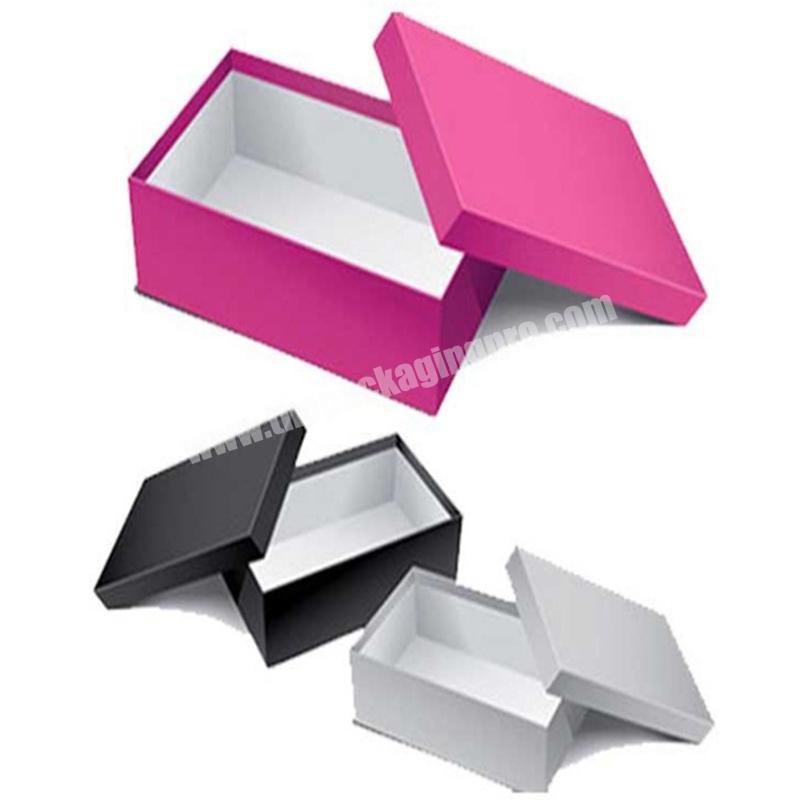 Recycled Materials Custom logo Cardboard shoes shipping packaging carton Colored shoe box
