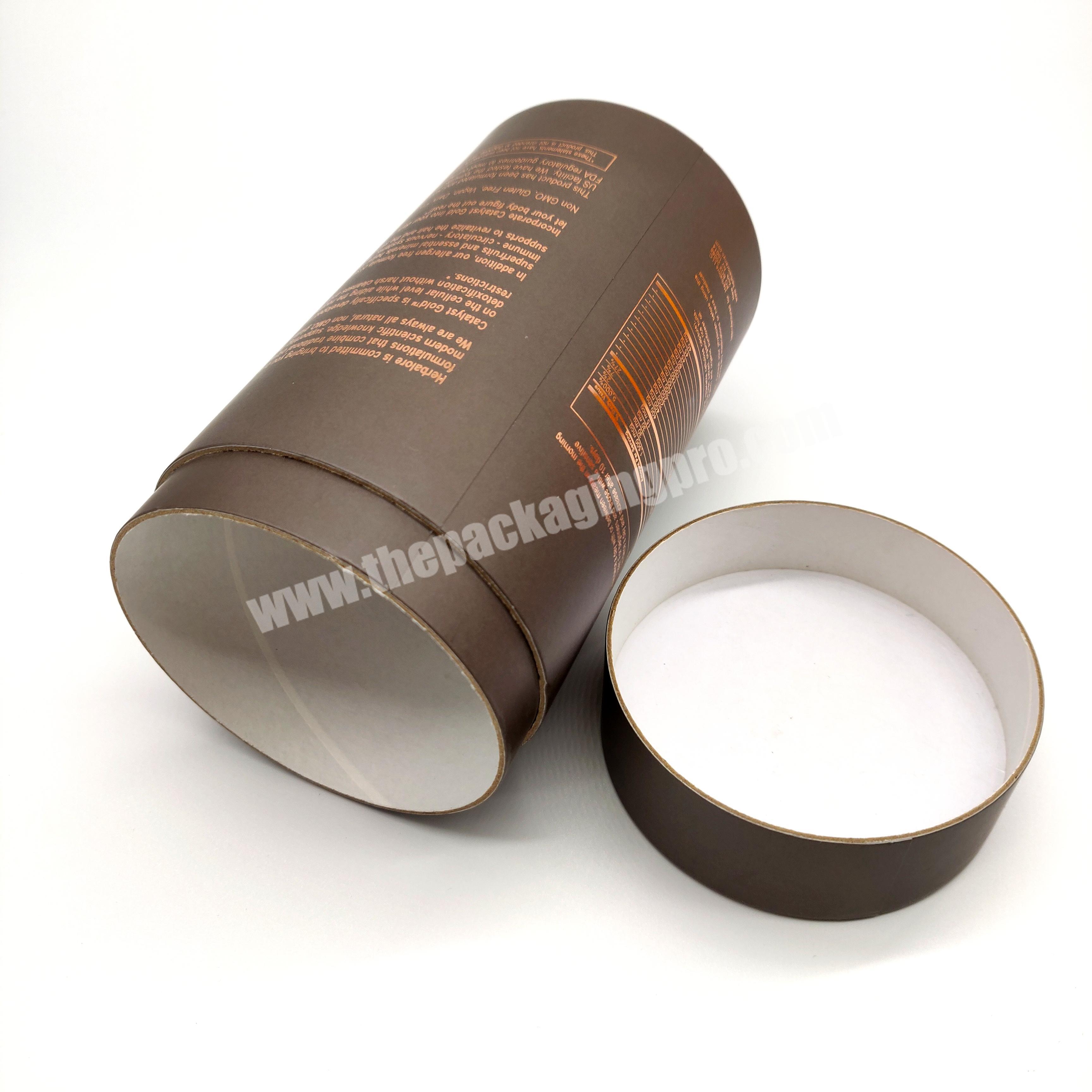 Reliable Quality Paper Tube Custom Logo Printed White Cardboard Round Paper Box for Tea Powder Coffee Food Packaging