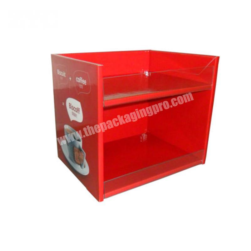 Retail Store Tiers Corrugated Paper Cups Cardboard Countertop Display