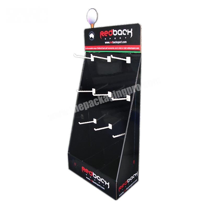 Retails Store Hooks Cardboard Hanging Counter Display for LED Light