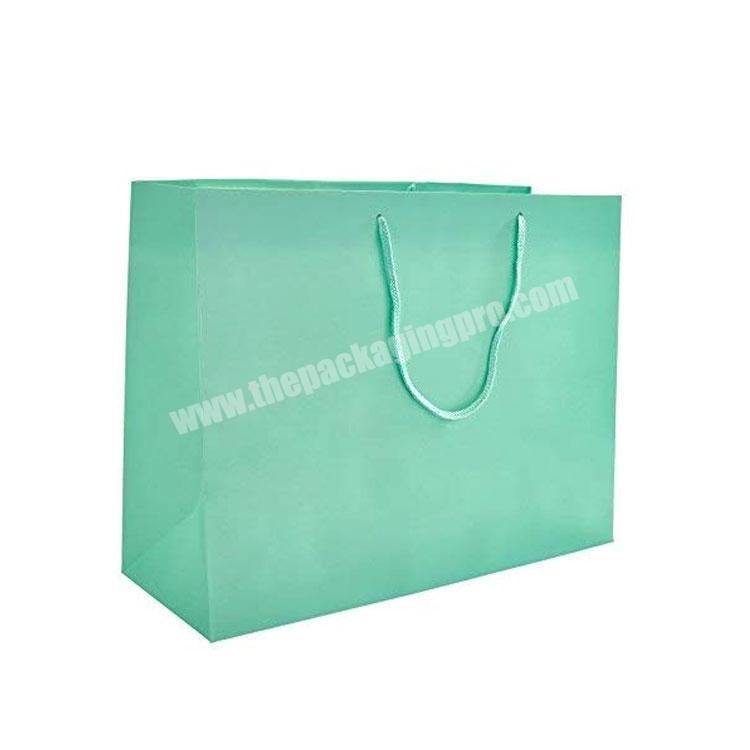 Reusable Blue Navy Gloss Paper Gift Euro Tote boutique shopping bags packing with logo
