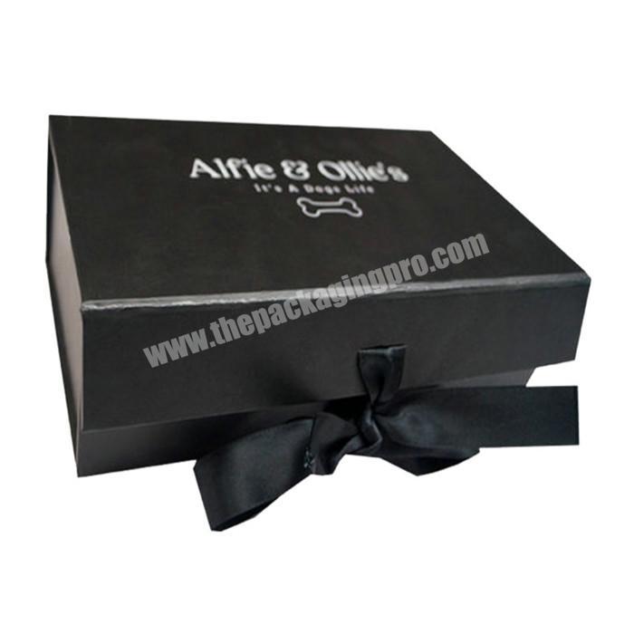Rigid Magnet foldable candle box storage with ribbon closure