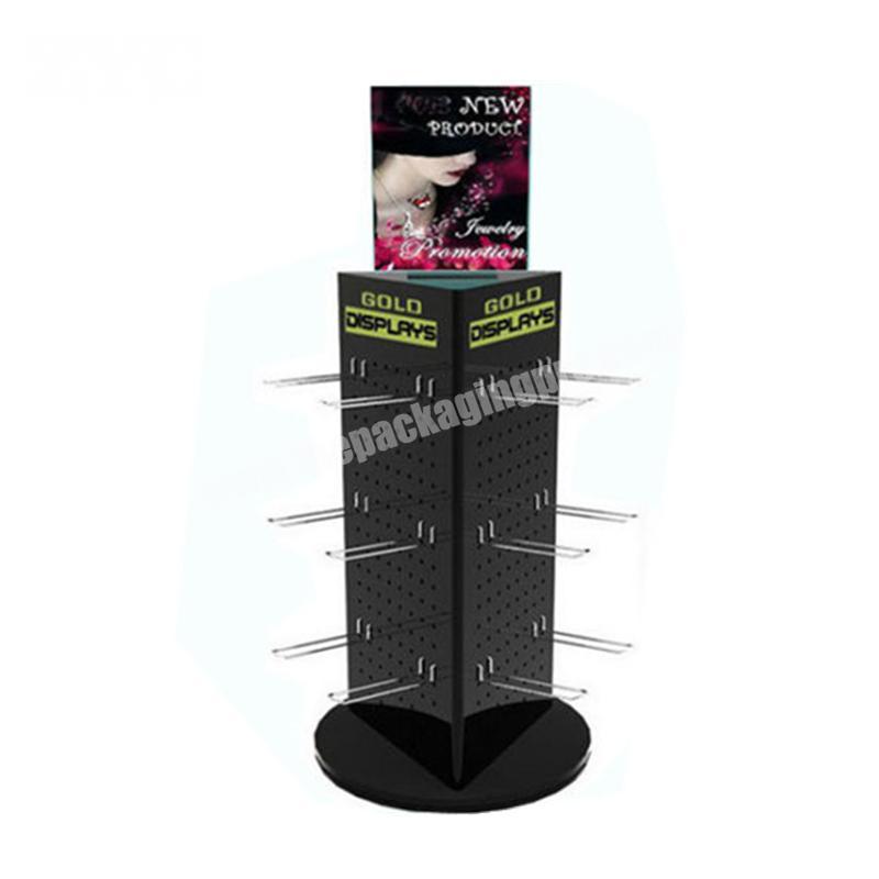 Rotatable Cardboard Hooks Counter Display Stands for Phone Accessories
