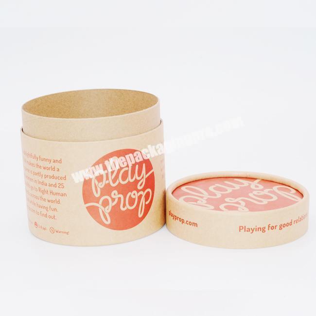 Round Kraft Cardboard Paper Tube Container for Candle Gift Round Paper Packaging Tube with Custom Printed Logo