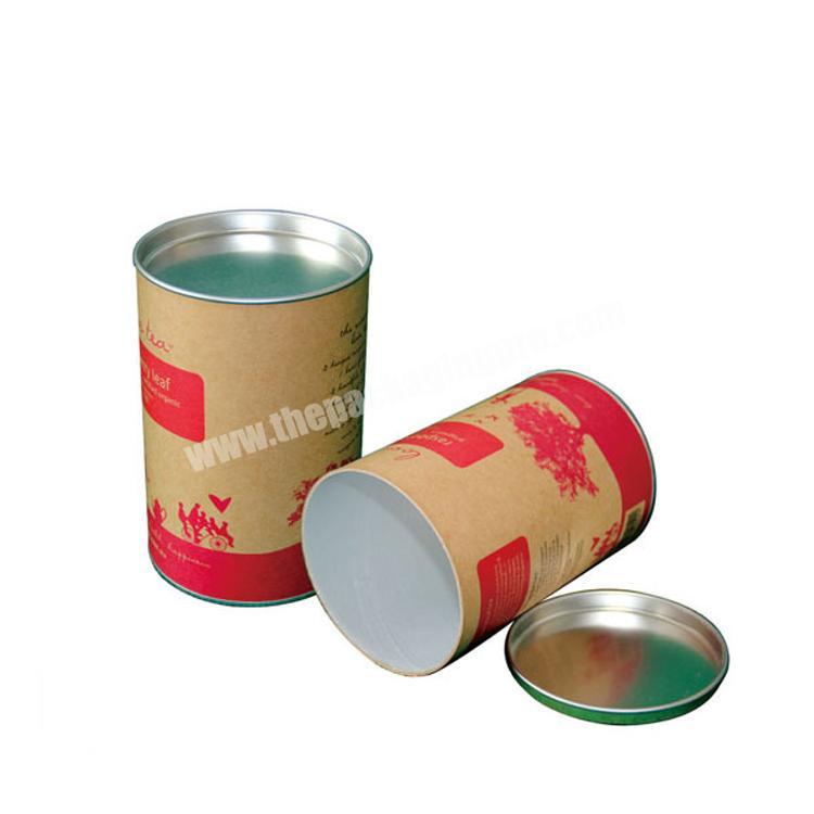 Eco Friendly Paper Tube Packaging Round Paper Box with Window Blank Round Metal Tin Money Box
