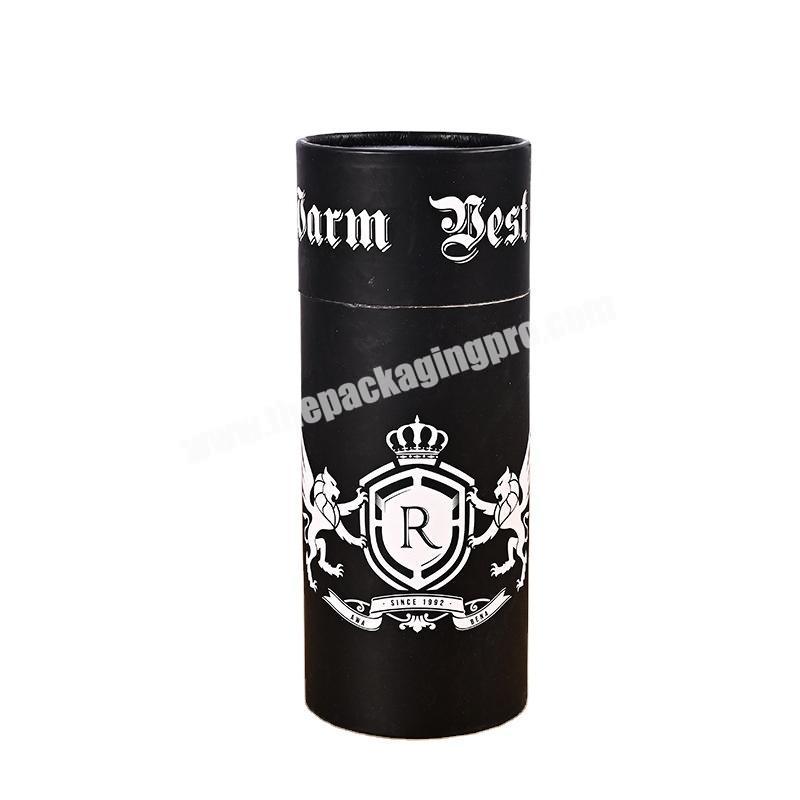 Round kraft paper food paper can with custom LOGO heaven and earth cover candy snack paper tube