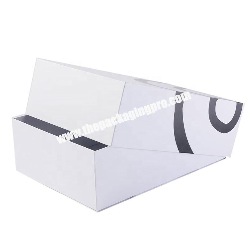 Wholesale cosmetic gift packaging magnetic paper empty eyeshadow palette box with mirror