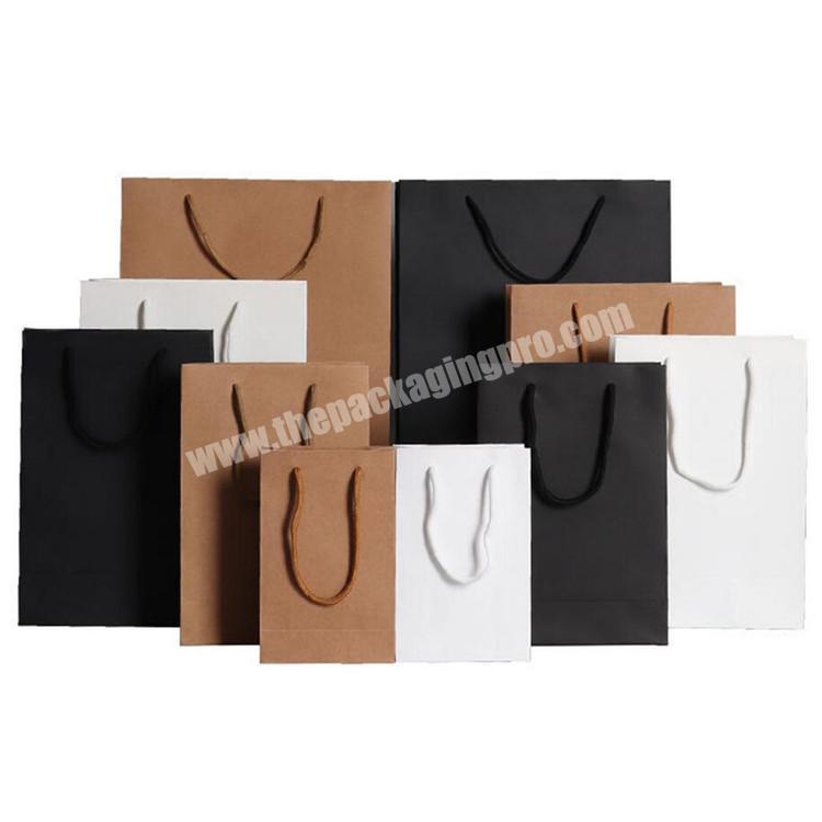 Shopping Bakery  Gift  White Kraft Paper Bag With Twisted  Handle