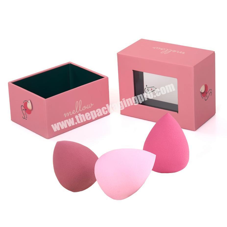 Small Mini Beauty Make Up Marshmallow Sponge Packaging Box