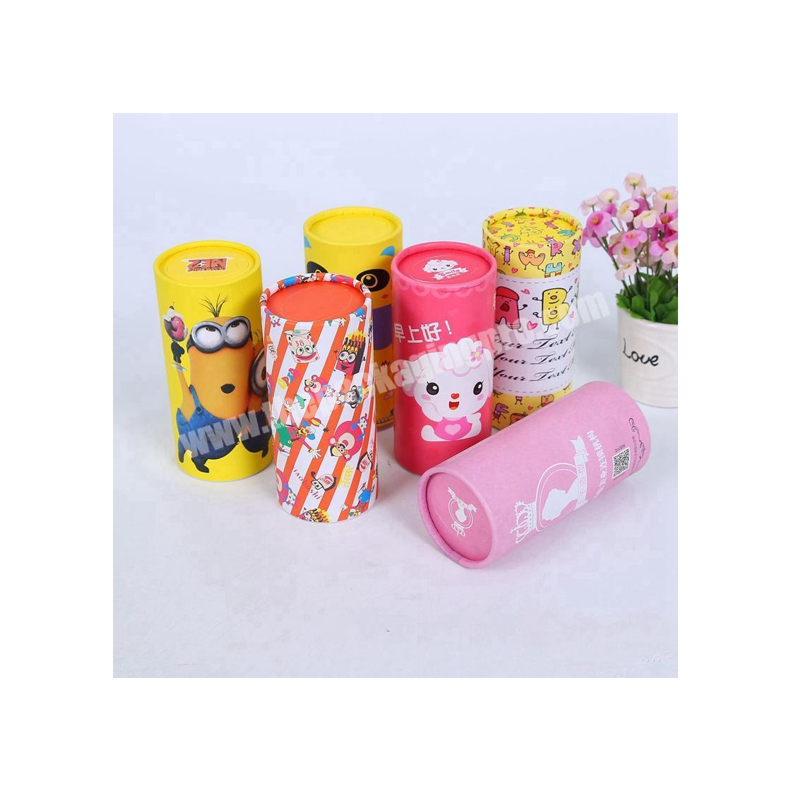 Small Sample Recyclable Round Art Paper Tube Packaging Tissues Cans