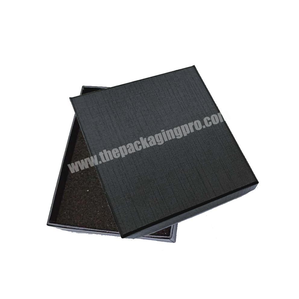 Supplier Small black box rigid electronics packaging paper gift for medal