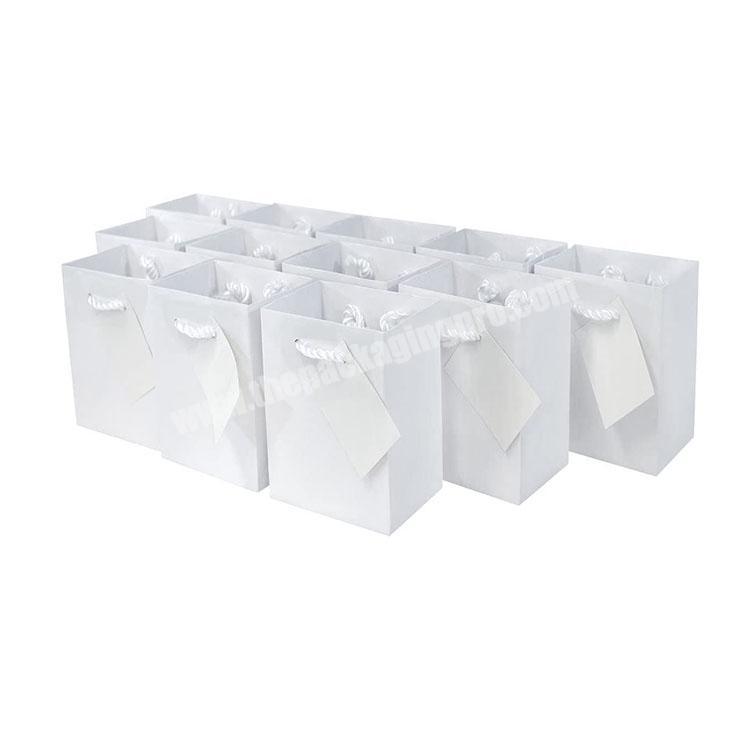 Small custom White gift card paper bag with handle