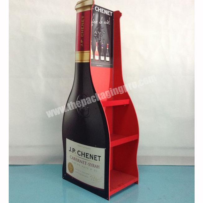 Special Design Bottle Shape Wine Display Cardboard Stands