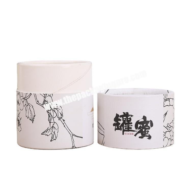 Customized Round Cardboard Container Cylinder Biodegradable Food Grade 60g 100g Tea Packaging Paper Tube