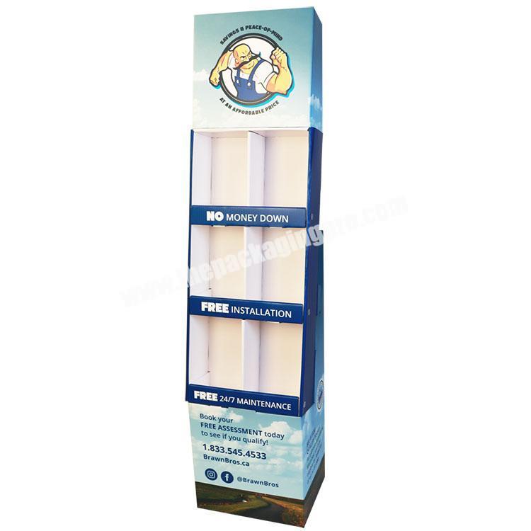 Supermarket Foldable POP Carton Stand Custom Retail Portable POS Cardboard Floor Display