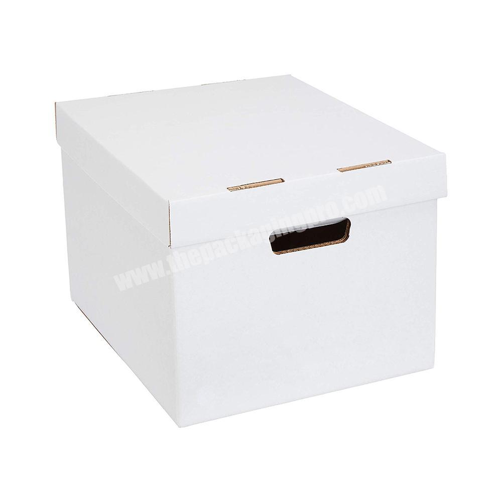 Tape-Free Assembly Classic Moving Boxes with Easy Carry Handles, Smooth Move Medium Bankers Box 18 x 15 x 14 Inches for Shipping