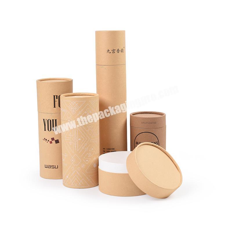 Tea paper tube packaging food grade cardboard cylinder container for tea