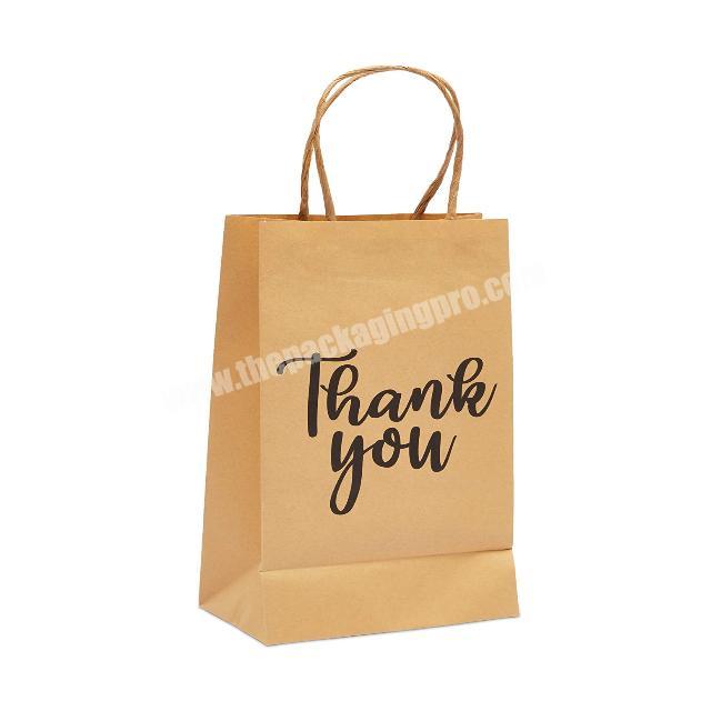 Thank You Bags Brown Kraft Paper Bulk Groceries Gift Bags