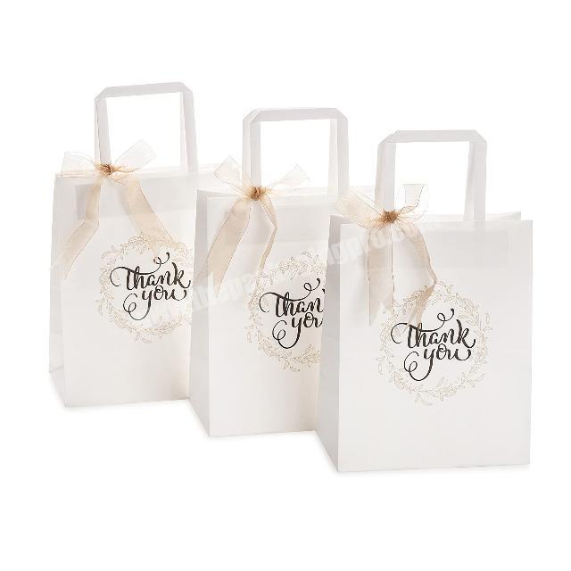 Thank You Bags White Kraft Paper Gift Packaging Thank You Bags