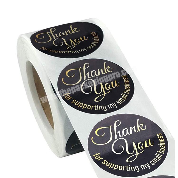 Round Black stickers 40mm Personalised Gold Foil labels wedding favour  25-300