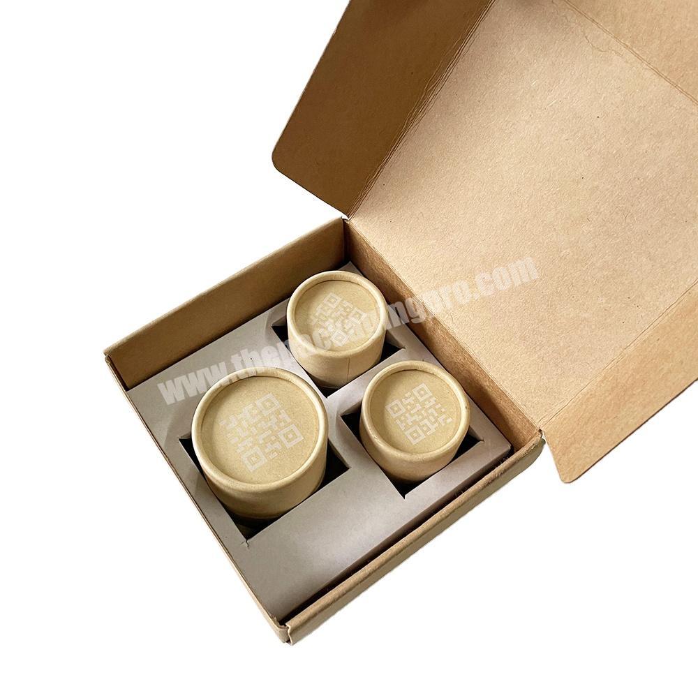 The kraft paper box of gift packaging and inner container for your products to pack is hard to take