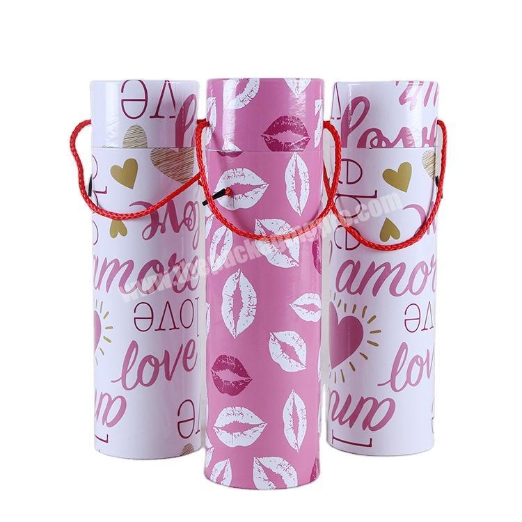 The  product of cycled craft paper have handle   packing  paper tube  for toy