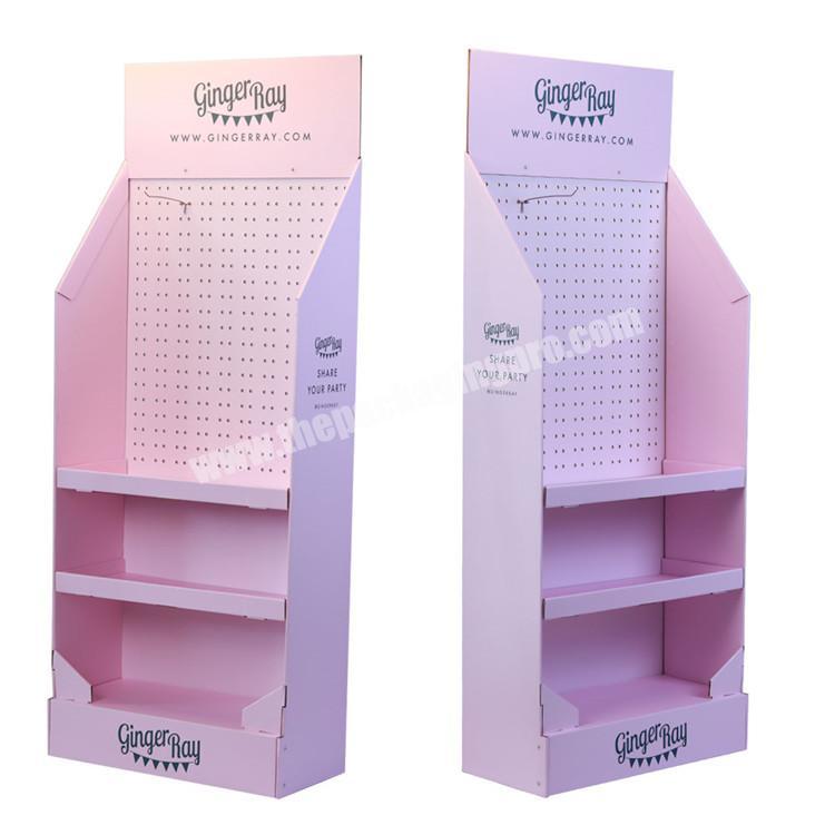 Tier Advertising small floor cardboard display boxes Retail pos display in store for Daily Necessities