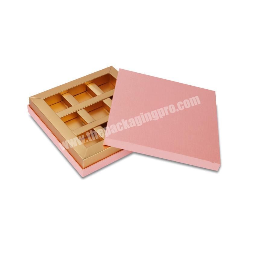 USA design templates china Two Pieces Lid off Pink Chocolate packaging box