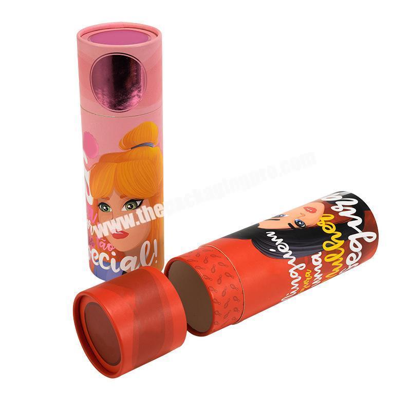 Custom Design Round Craft Paper Core Tube Recycled Boxes Container Biodegradable Cylinder Kraft Packaging Paper Tube