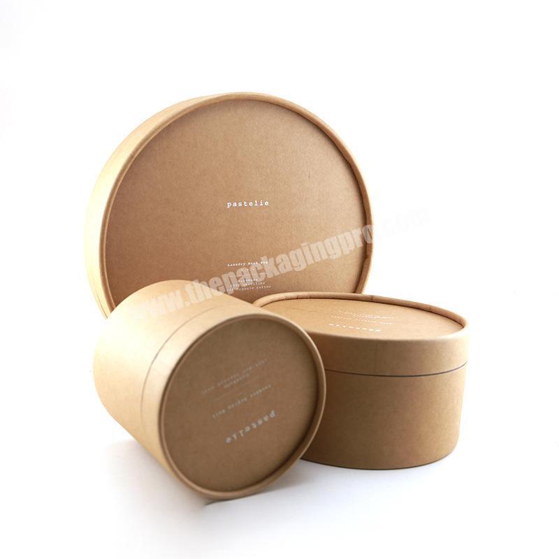 Unique design empty foundation custom gift cylinder paper tube round Kraft paper coffee food tube packaging