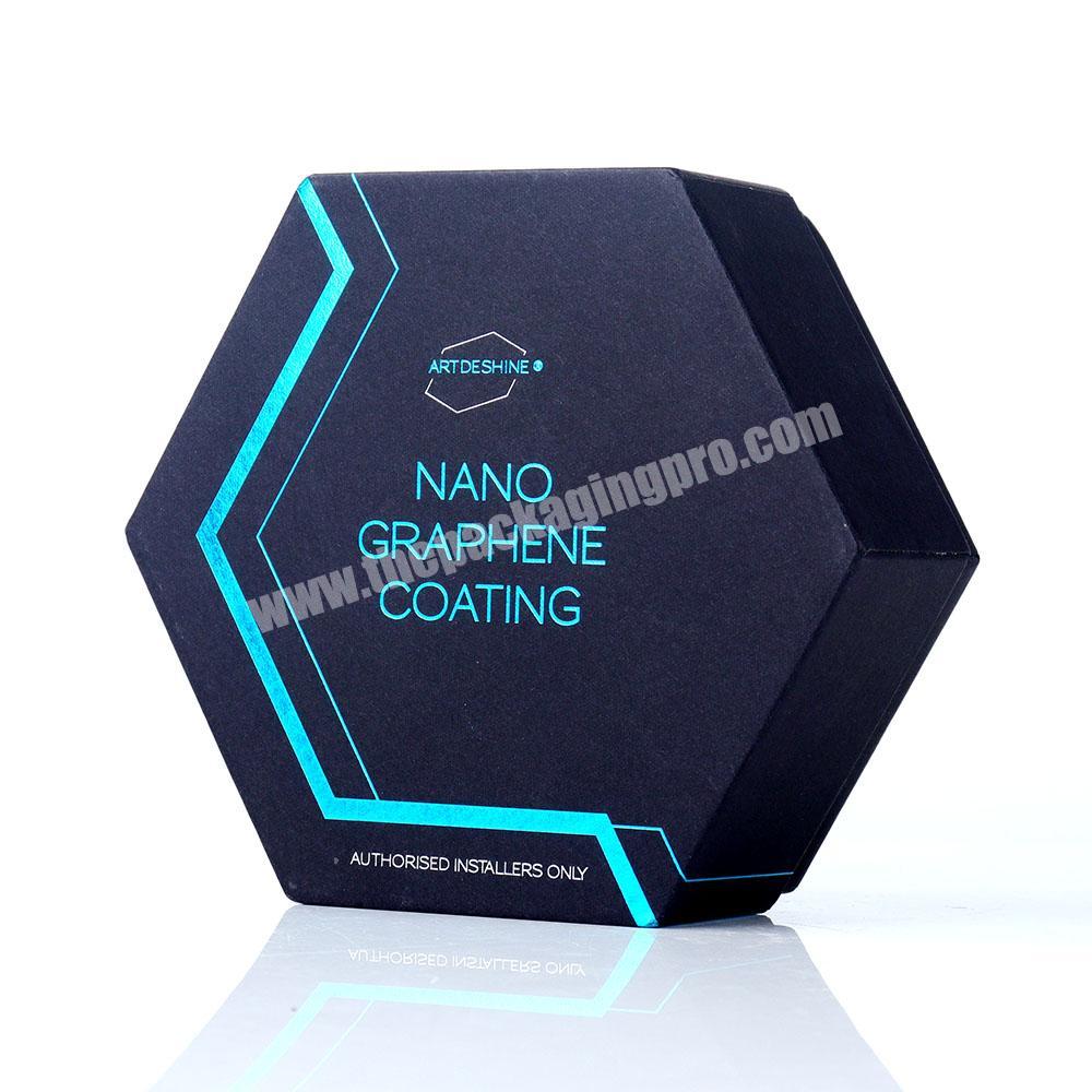Unique design luxury cardboard hexagon jewelry rigid gift box packaging custom logo