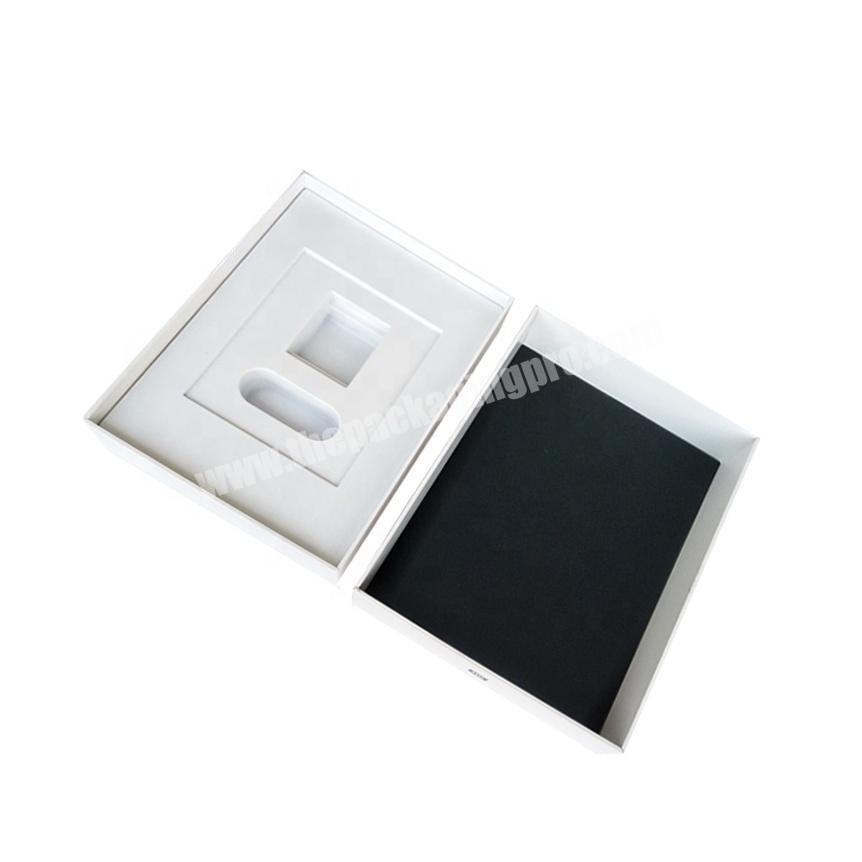 Supplier WHOLESALE STORAGE WHITE GIFT PAPER COMPUTER PACKAGING CARDBOARD BOX WITH FOAM INSERT