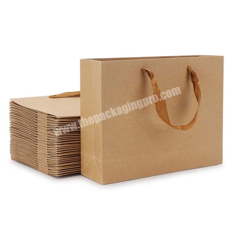 Wedding Party Merchandise 25pcs Brown Kraft Paper Shopping Bags with Handles