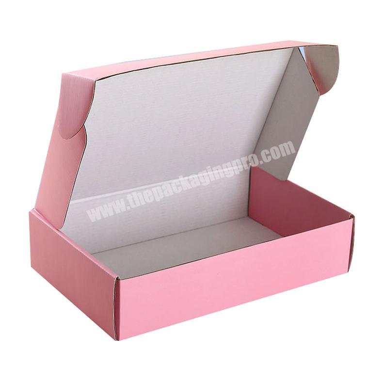 White Corrugated Brown Boxes With Handle Printed For Wig With Logo Shipping Mailers Cosmetic Custom Mailer Box Poly
