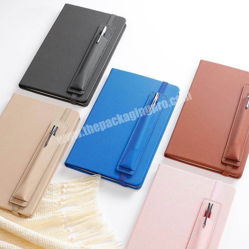 Hardcover Organizer Notebook PU Leather Journal with Pen Holder