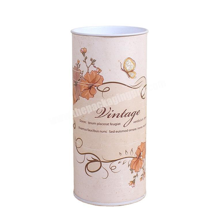 The High Quality  Round Cardboard Tube Paper  Packaging with iron lid for daily life product