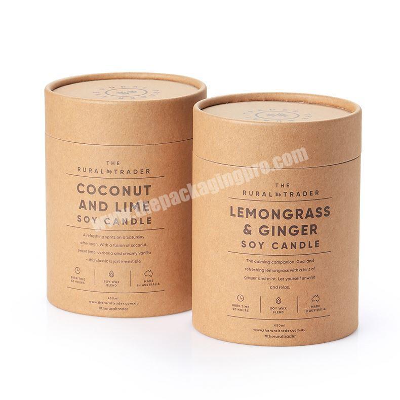 Wholesale Bulk Custom Print Eco Friendly Paper Tube Packaging For Candles