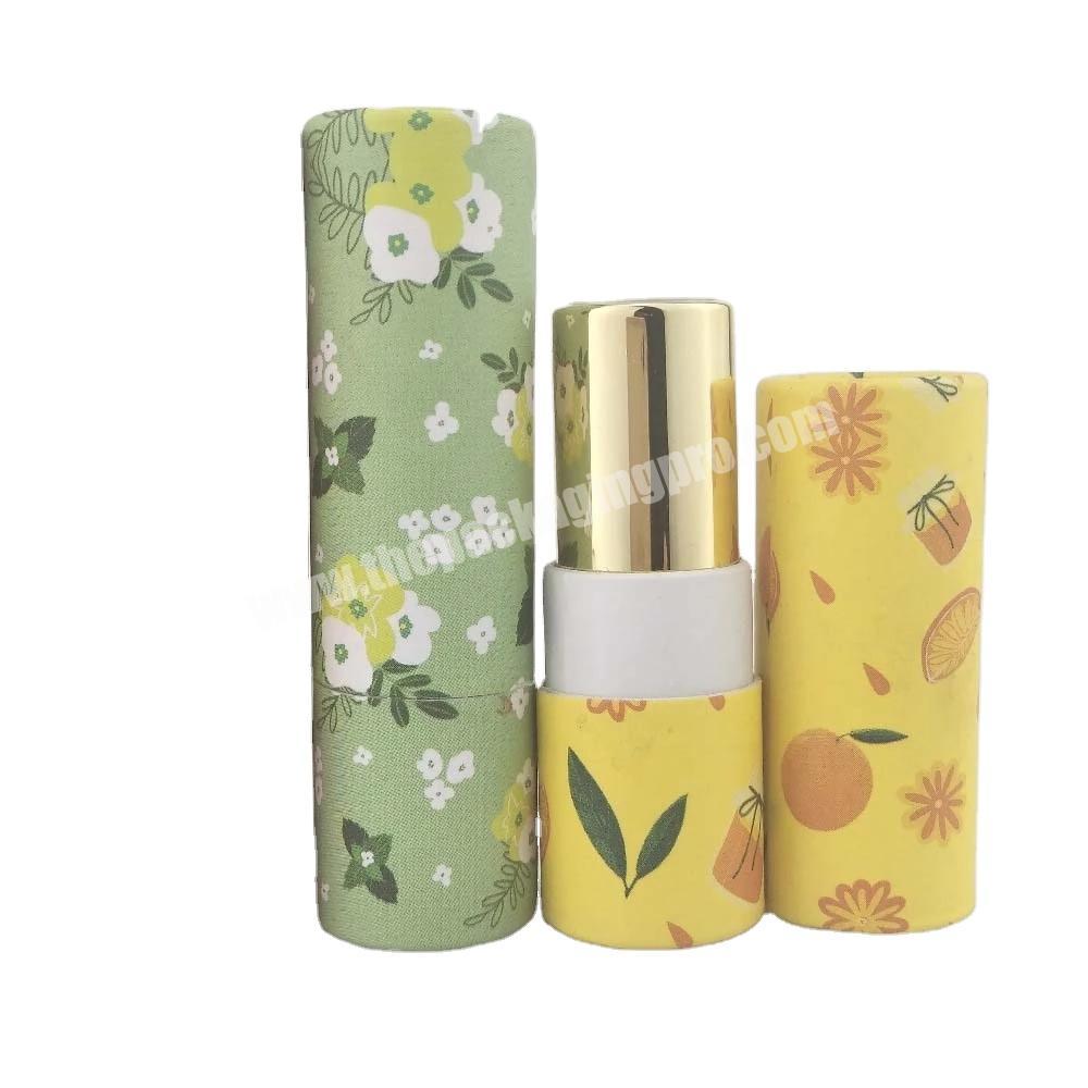 Wholesale CardBoard Eco Friendly twish up paper tubes for 5ml lipstick custom colorful printing 5g lipbalm container