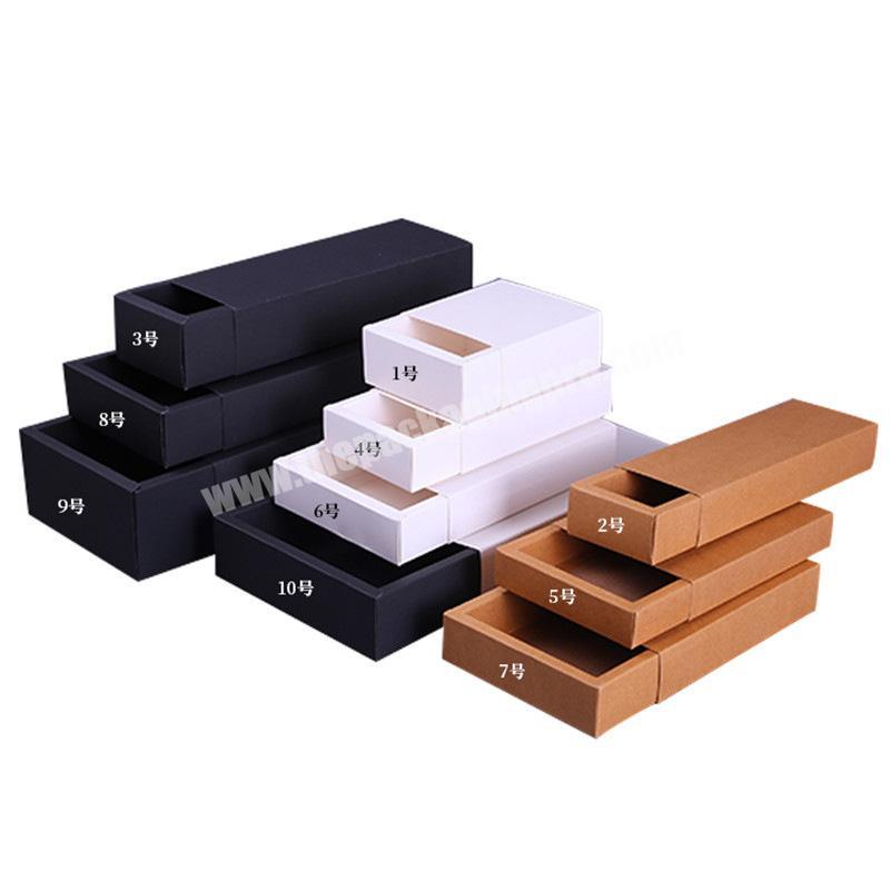 Wholesale Cheap In Stock Paper Kraft Folding Square Drawer Box  Low MOQ  Gift Packaging Sliding Boxes