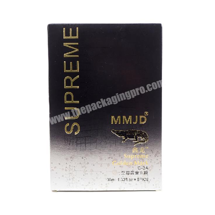 Wholesale Cheap Price Condom Sexy Folding Small Pack Black Color Packing Gift Boxes With Embossing Gold Foil Logo Printing