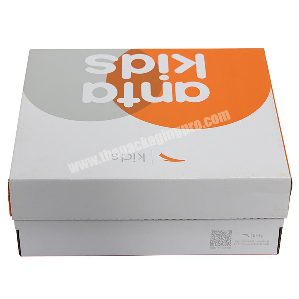 Wholesale Corrugated Cardboard Shoe Packaging Box Empty Folding Luxury Shoes Packaging Custom Logo Print Rigid Paper Shoe Box