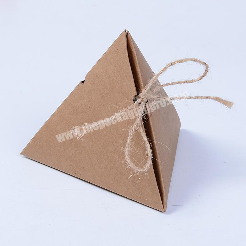 Wholesale Creative Triangle Kraft Paper Packaging Box For Tea