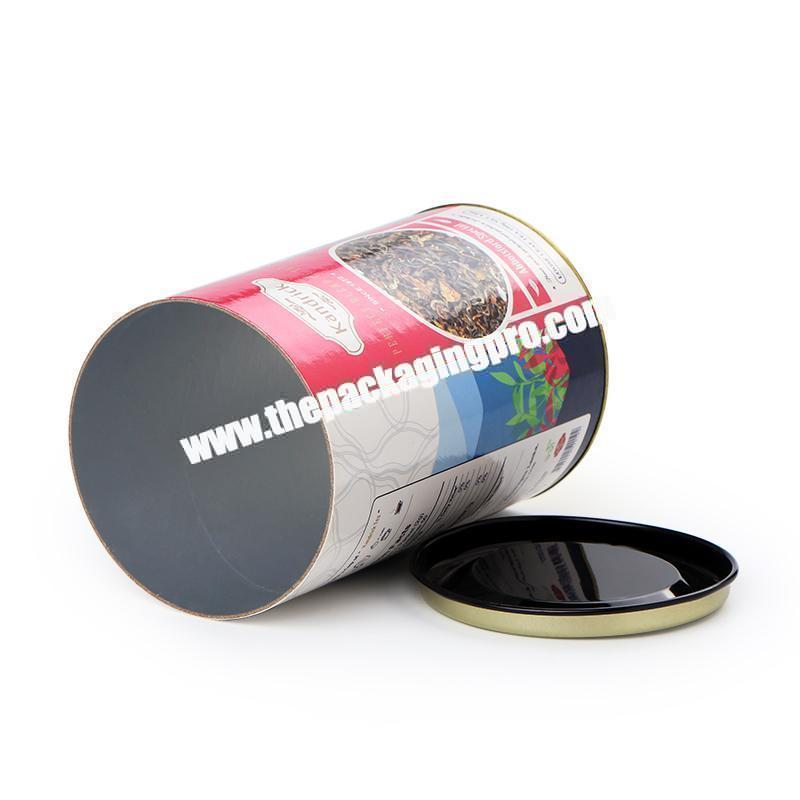 Eco Friendly Cardboard Tube Cylinder Biodegradable Round Paper Boxes For Tea Food Packaging Perfume Essential Oil Bottle
