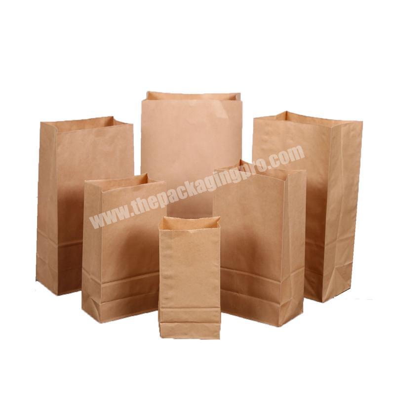 Wholesale  Custom Brown Bakery Paper Bags Food Take Away Bread Kraft Bag