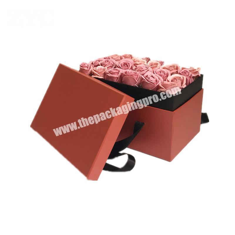 Wholesale Custom Cardboard Bouquet Packaging Flower Gift Box with Lid
