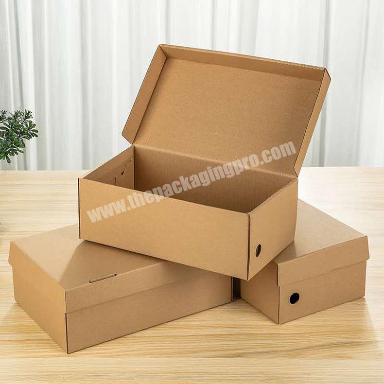 Wholesale Custom Corrugated Cardboard Shoe Packaging Box Print Rigid Paper Luxury Empty Folding Shoes Box