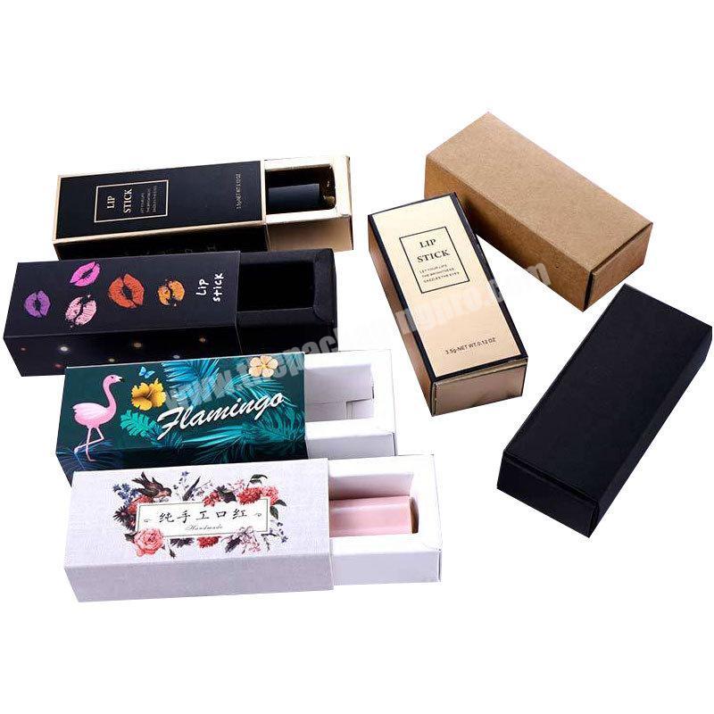 Wholesale Custom Gold Empty Lip Gloss Stick Balm Tube Kit Cosmetic Set Display Gift Packaging Paper Boxes
