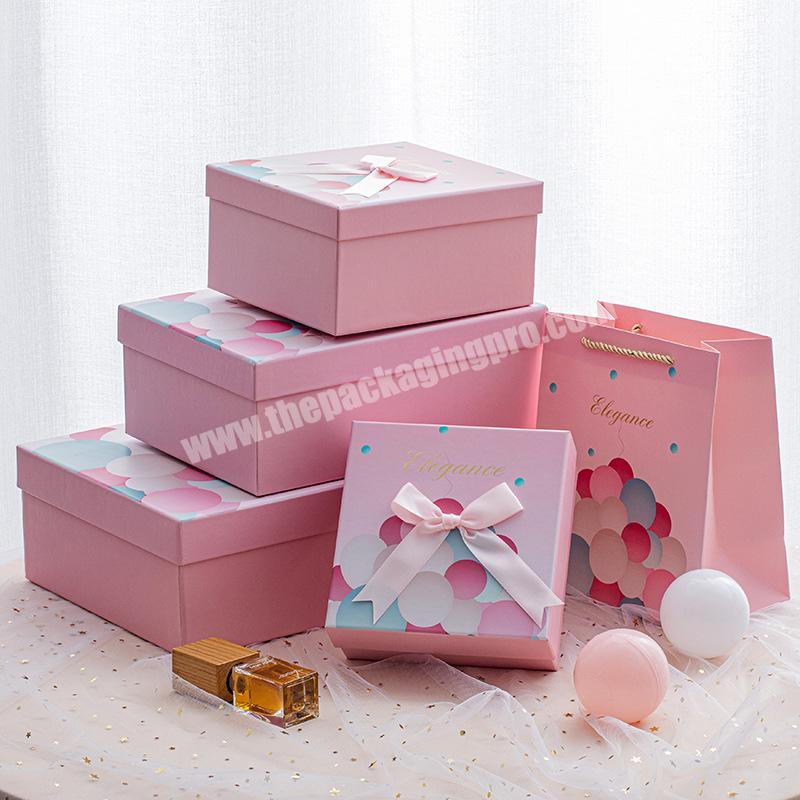 Wholesale Custom High-Quality Fashion Style Cheap Wedding Candy Printing Birthday Packaging Pink Gift Box