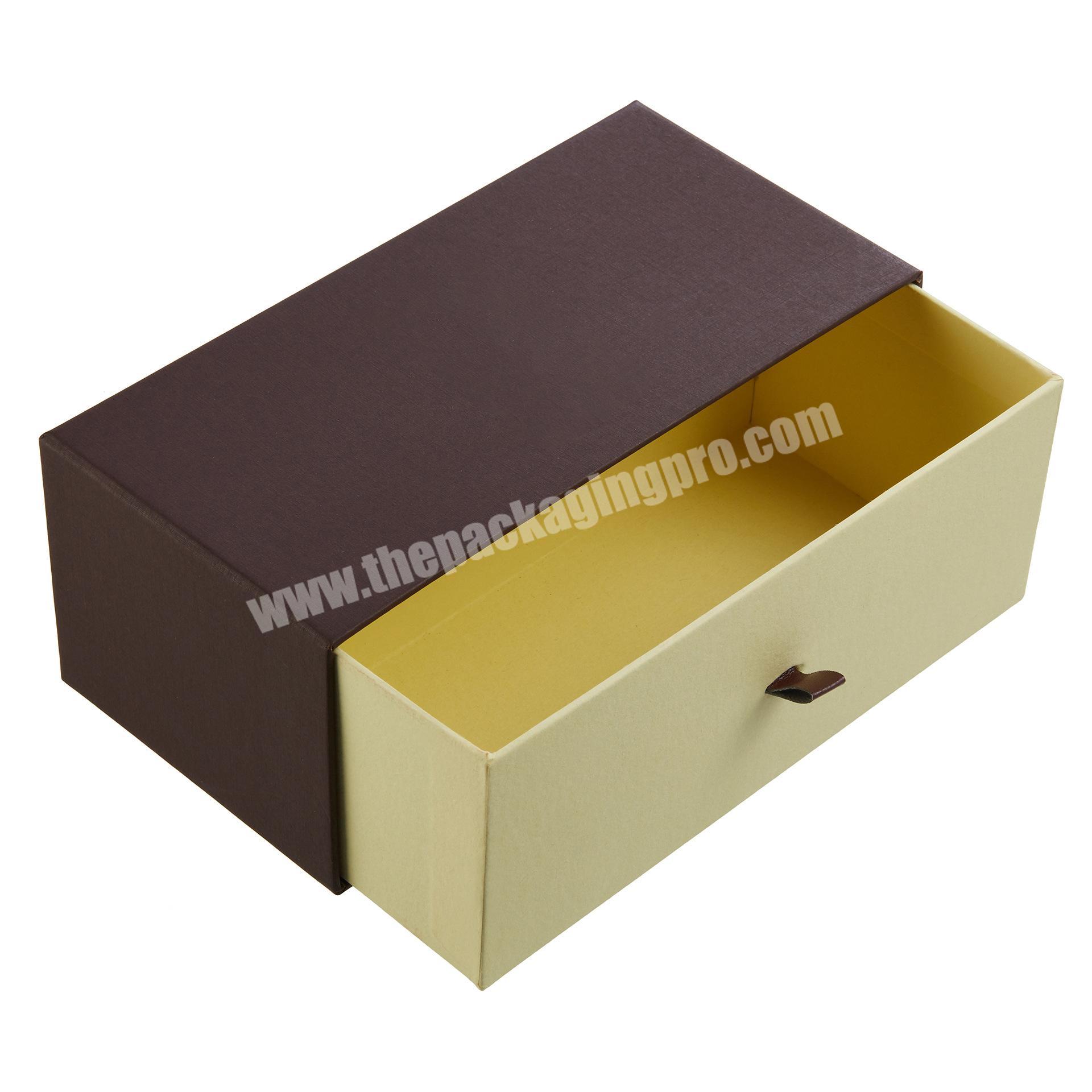 Wholesale Custom Logo Printed Luxury  Sliding Packaging Drawer Gift  Box
