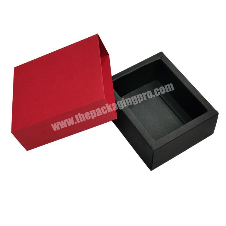 Wholesale Custom Logo Slide Drawer Packaging Craft Paper Box Jewelry Red Black Small Kraft Box For Eyelash Extensions
